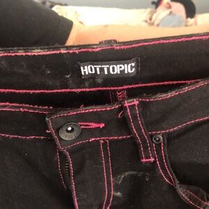 Hot topic pants. Black with pink details. Alternative